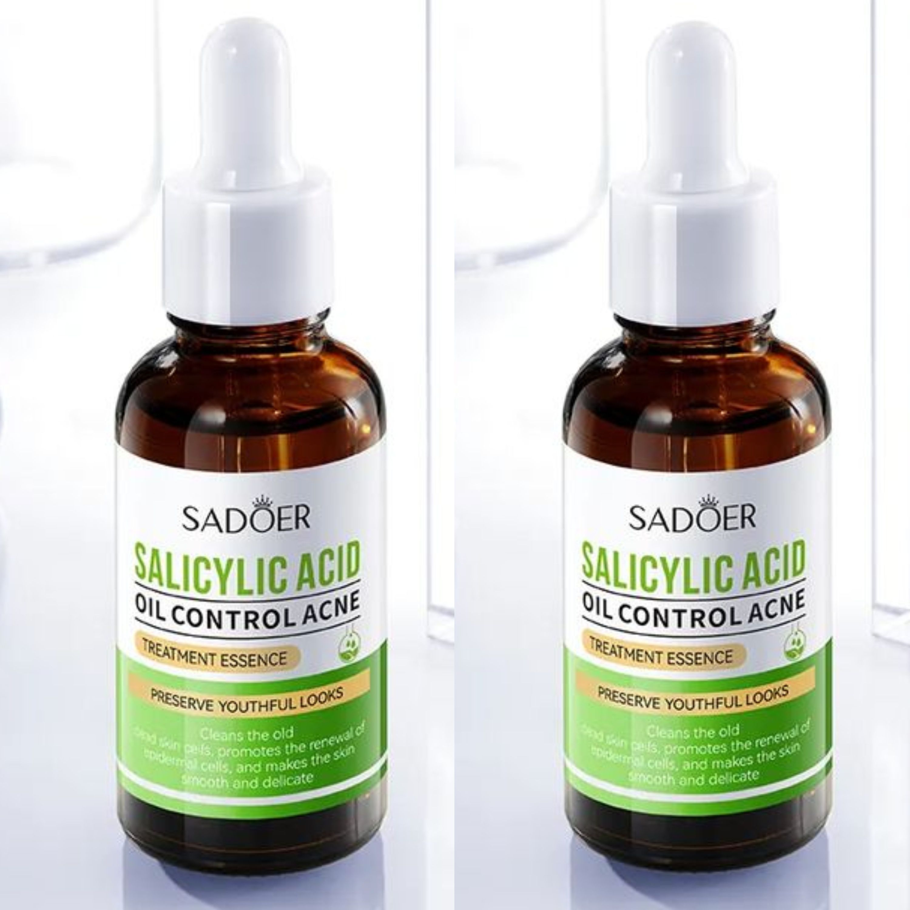 2 Pieces Salicylic Acid  Acne Remover Pimples Remover, Blackheads Remover, Can combine with Vitamin C serum,  Acne Treatment Salicylic Acid Serum, Black Heads Removing Serum, Prevents Acne Breakouts