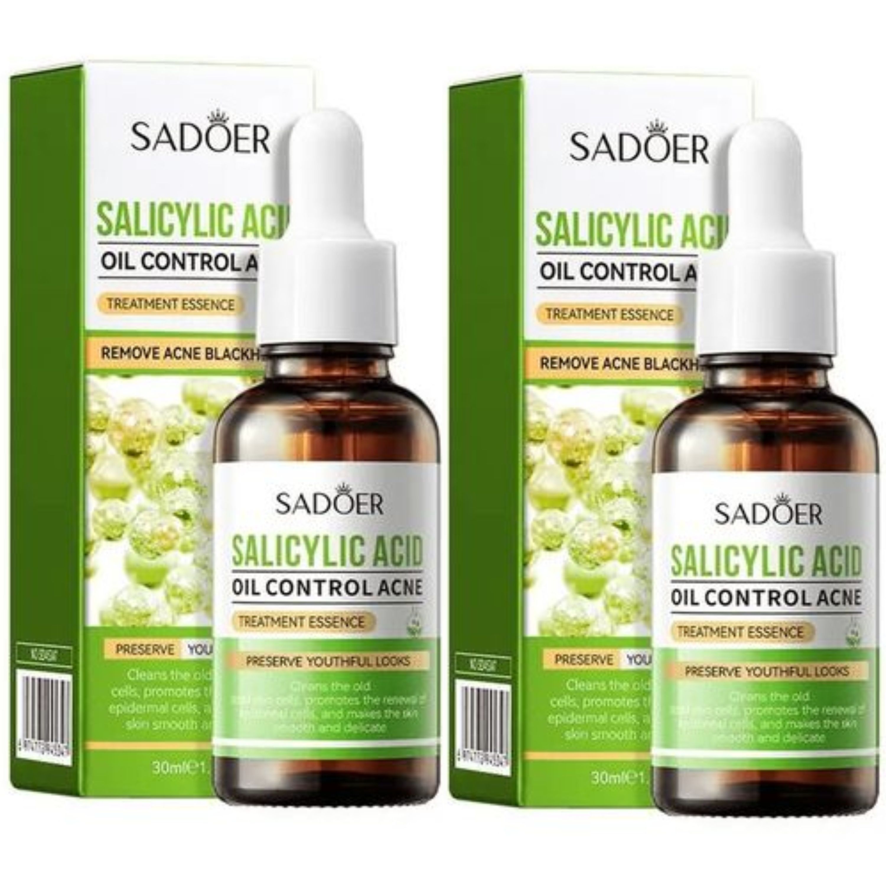 2 Pieces Salicylic Acid  Acne Remover Pimples Remover, Blackheads Remover, Can combine with Vitamin C serum,  Acne Treatment Salicylic Acid Serum, Black Heads Removing Serum, Prevents Acne Breakouts