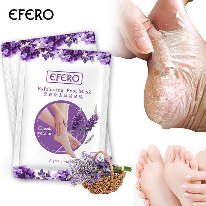 4  Pieces Exfoliating Foot Mask Package, 2 Aloe Vera Foot Peeling Mask + 2 Lavender Foot Peeling Mask Softening and Moisturizing Mask, Ensures Soft Hands and Foot