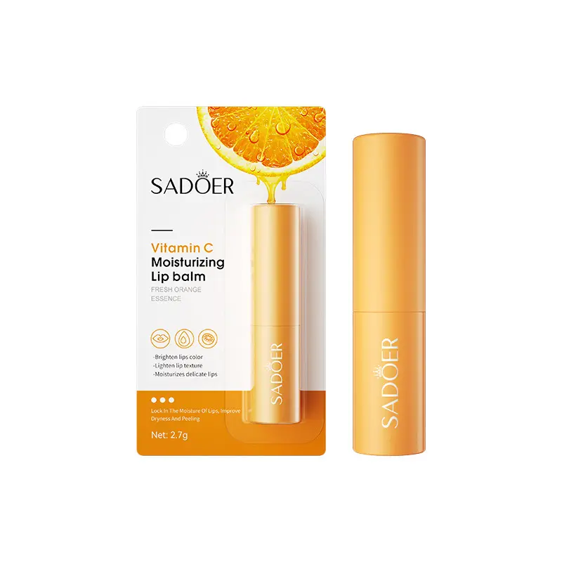 SADOER 5 Pieces, Vitamin C Serum + Vitamin C Cleanser Foaming + Vitamin C Moisturizing Lip Balm + Charcoal Mask Peel off + Vitamin C Cream, for Brightening, Remove Black Heads, Lips Brightening,