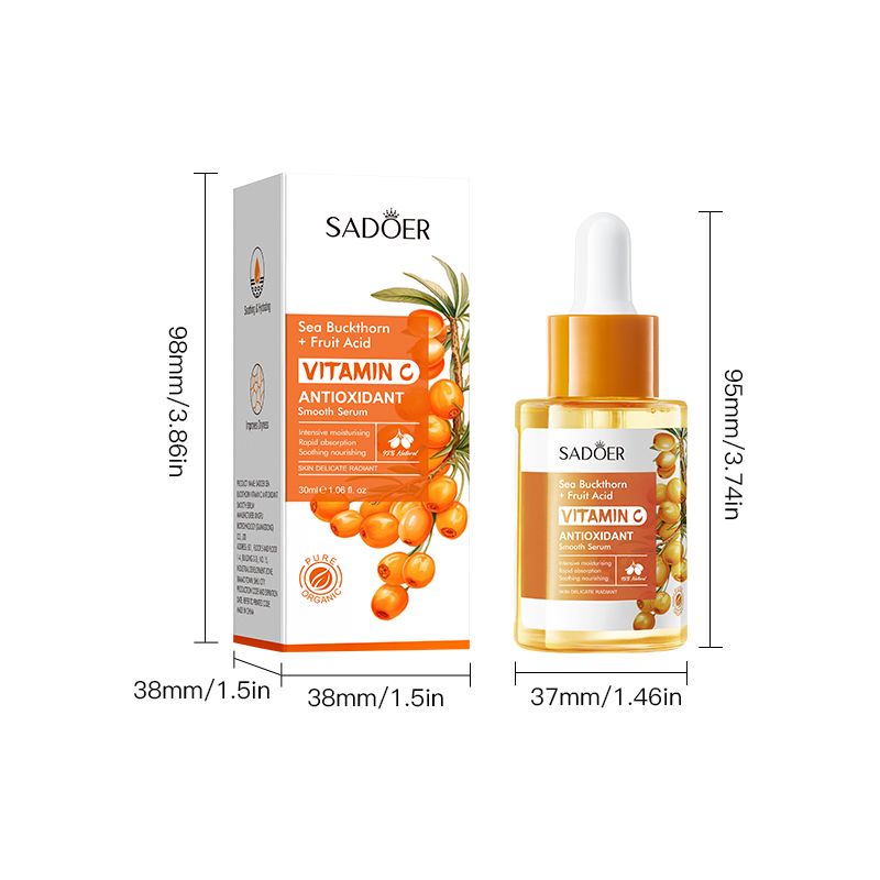 5 Pieces Set, Centella Astica Anti Acnes + Sea Buckthorn Vitamin C Face Serum  + Niacinamide Face Brightening  + Lustrous Face Serum + Arbutin Rejuvenating Essence Brightening, Moisturizing