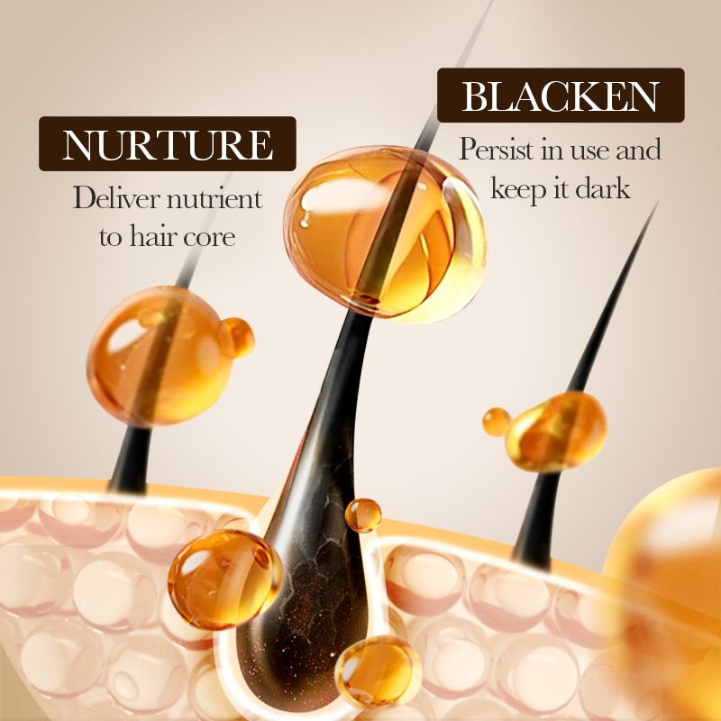 Sadoer Hair Darkening Shampoo, Anti Hairloss Repair Formular, Reduce Grrey Hair,Restore Natural Hair Color, polygonum multiflorum Anti Grey HairControls Oil and Dandruffs, Prevents Hairloss, Repair