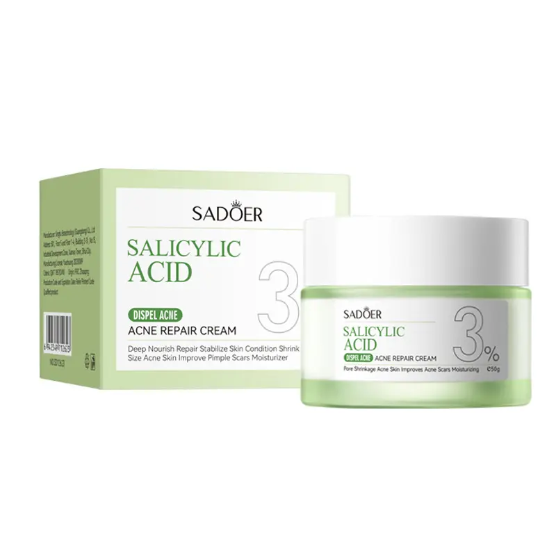 SADOER Acnes and Oil Control Cream, 3% Salicylic Acid Acnes, Oil Control Face Cream, Like Vitamin C, Moisturizing, Hydrating, Repair Acne Muscles,