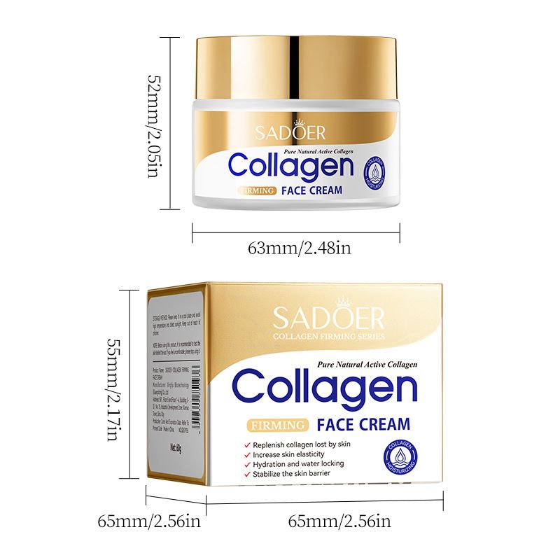 3 Pieces, Collagen Serum + Vitamin C Face Brightening Essence + Collagen Firming Face Cream ,For Face Brightening, Anti Wrinkles, Anti Aging, Moisturizing, Fade Dark Marks and Collagen Replenish