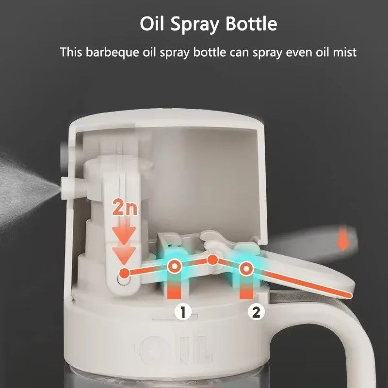 250ml Oil Spray Bottle High Borosilicate Glass Cooking Oil Dispensers Olive Oil Sprayer Mister for Air Fryer Salad Baking