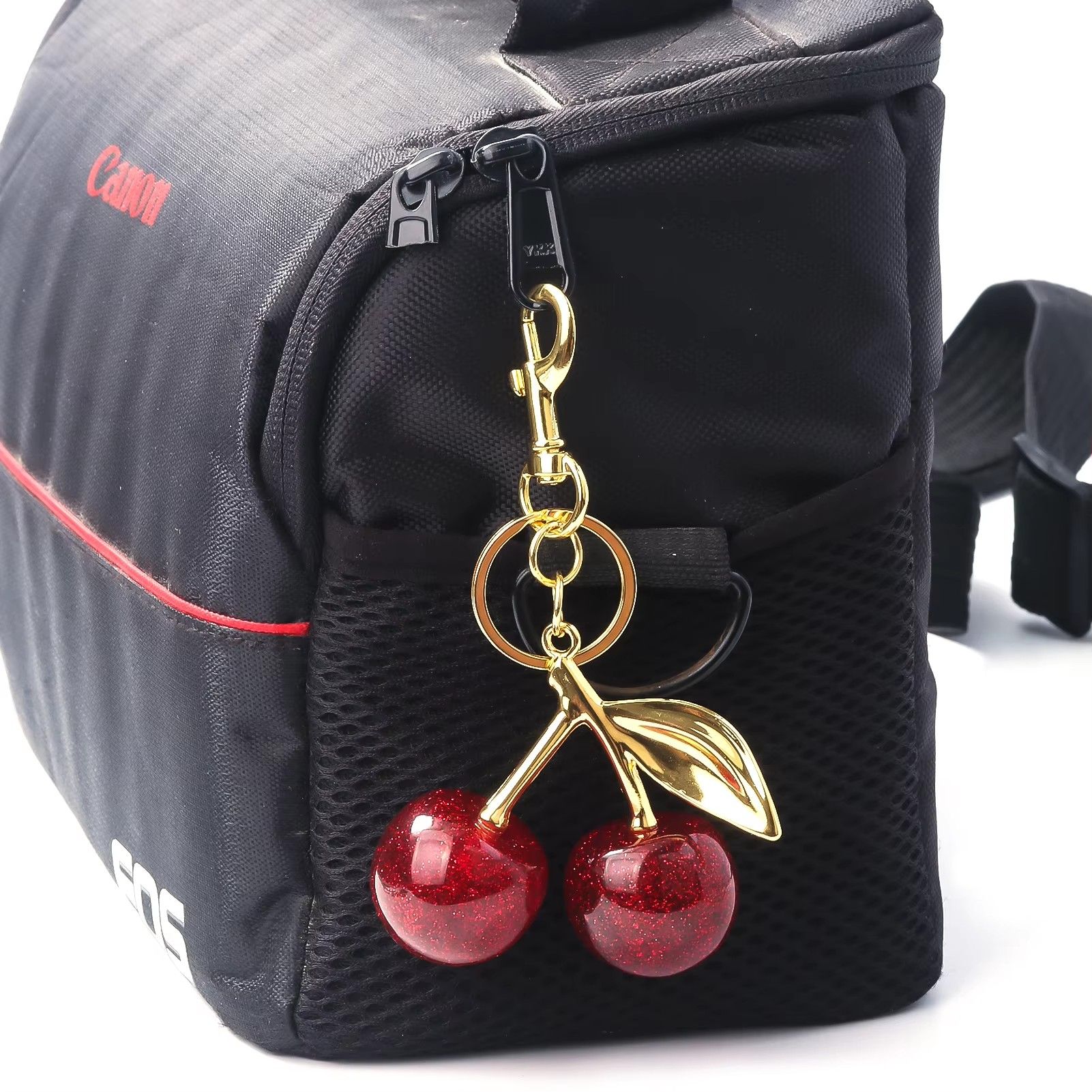 Fashion Delicious Red Cherry Keychain Summer Fruits Cherries Pendant Keyring For Women Men Jewelry Bag Key Accessories Gif