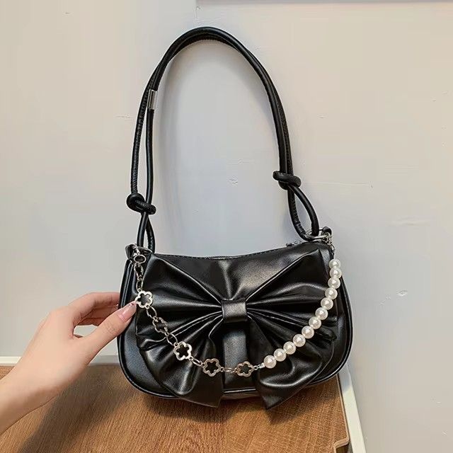 Minimalist Casual Handbag Niche Fashion Single Shoulder Underarm Bag Women Sweet Bow Crossbody Bag Casual сумка