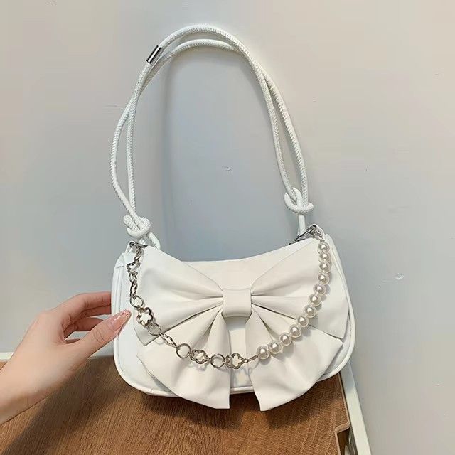 Minimalist Casual Handbag Niche Fashion Single Shoulder Underarm Bag Women Sweet Bow Crossbody Bag Casual сумка