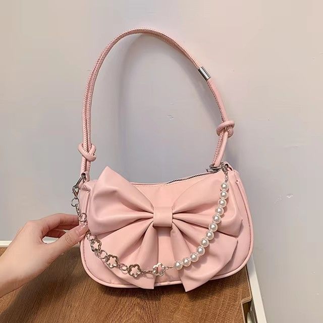 Minimalist Casual Handbag Niche Fashion Single Shoulder Underarm Bag Women Sweet Bow Crossbody Bag Casual сумка