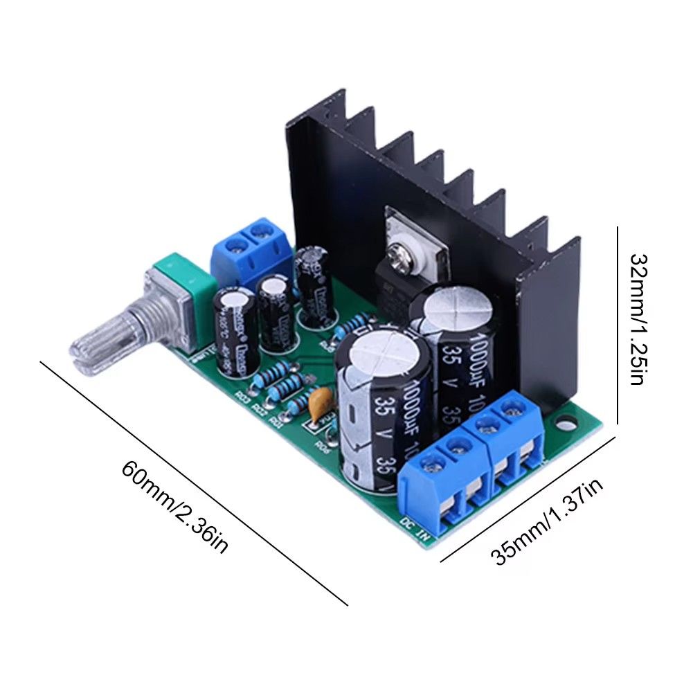 TDA2050 Mono Audio Power Amplifier Board 1-2A Audio Amplifier Output Module 10-100W Stereo Power Amplifier 1-Channel