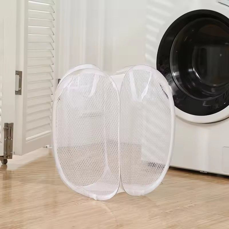 Collapsible Pop-up Mesh Laundry Basket Portable Clothes Hamper for Easy Washing and Storage of Dirty Clothes Socks Toys Sundries
