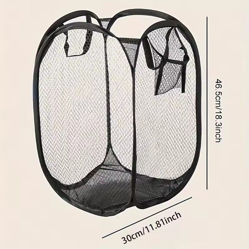 Collapsible Pop-up Mesh Laundry Basket Portable Clothes Hamper for Easy Washing and Storage of Dirty Clothes Socks Toys Sundries