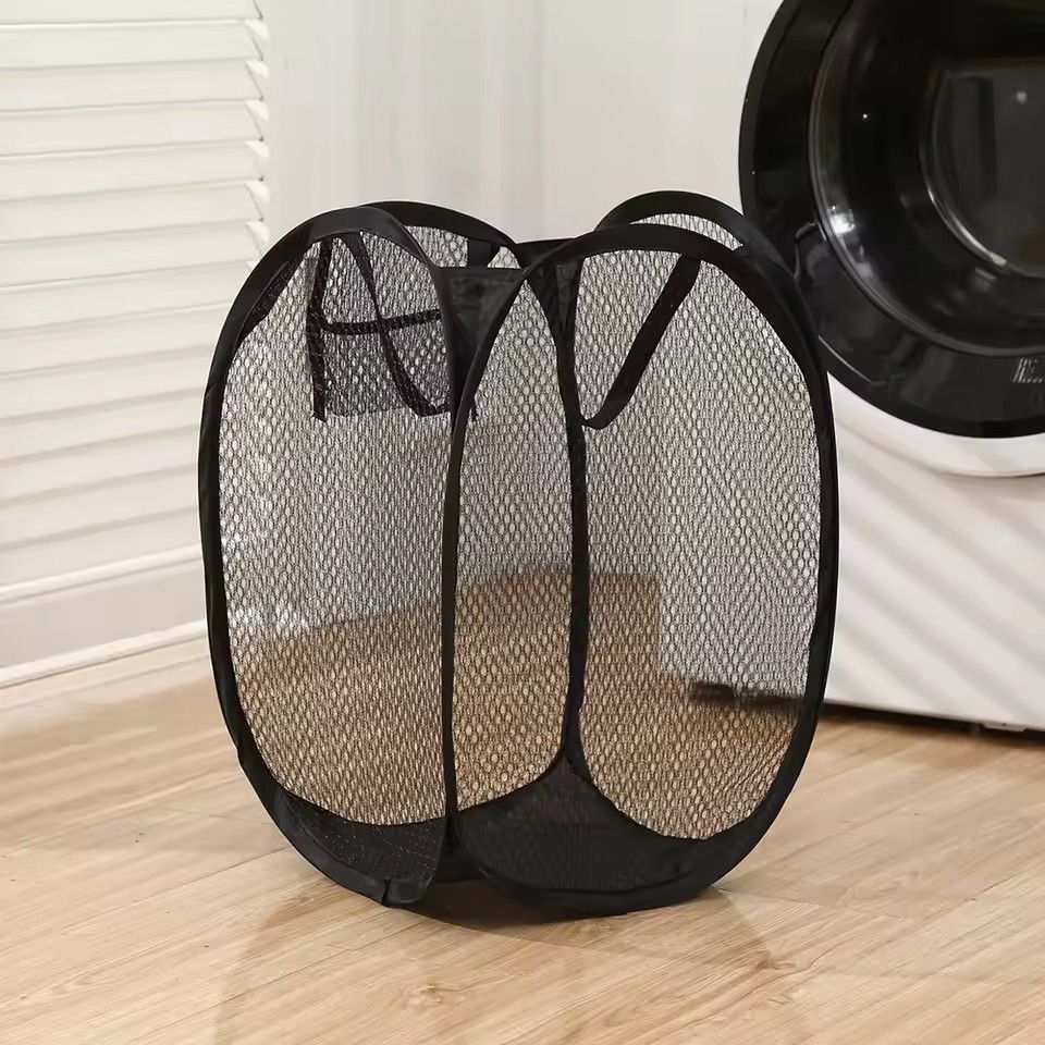 Collapsible Pop-up Mesh Laundry Basket Portable Clothes Hamper for Easy Washing and Storage of Dirty Clothes Socks Toys Sundries