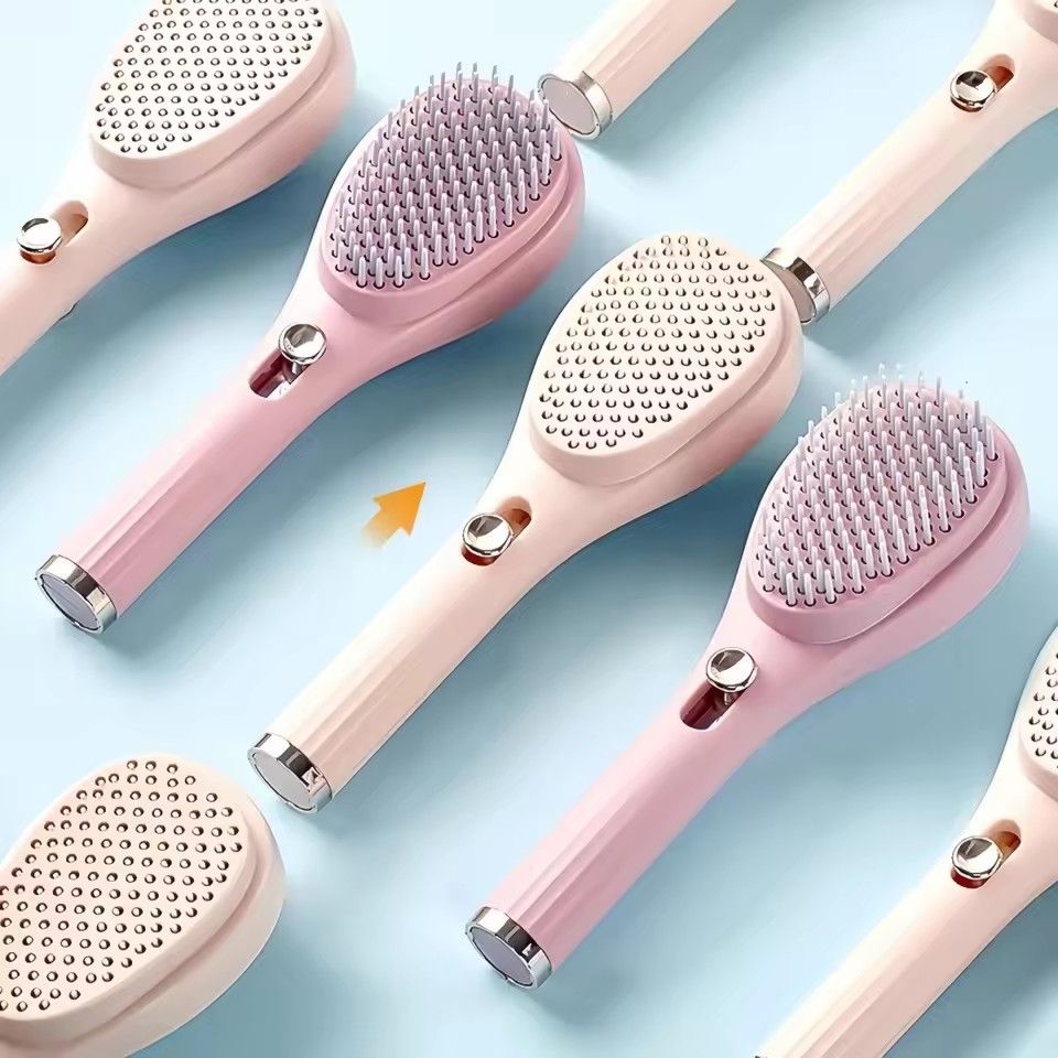 Portable Telescopic Comb White Pink Blue Scalp Massage Brush Self-Cleaning Hair Comb Women Salon Styling Tool Compact Magic Comb