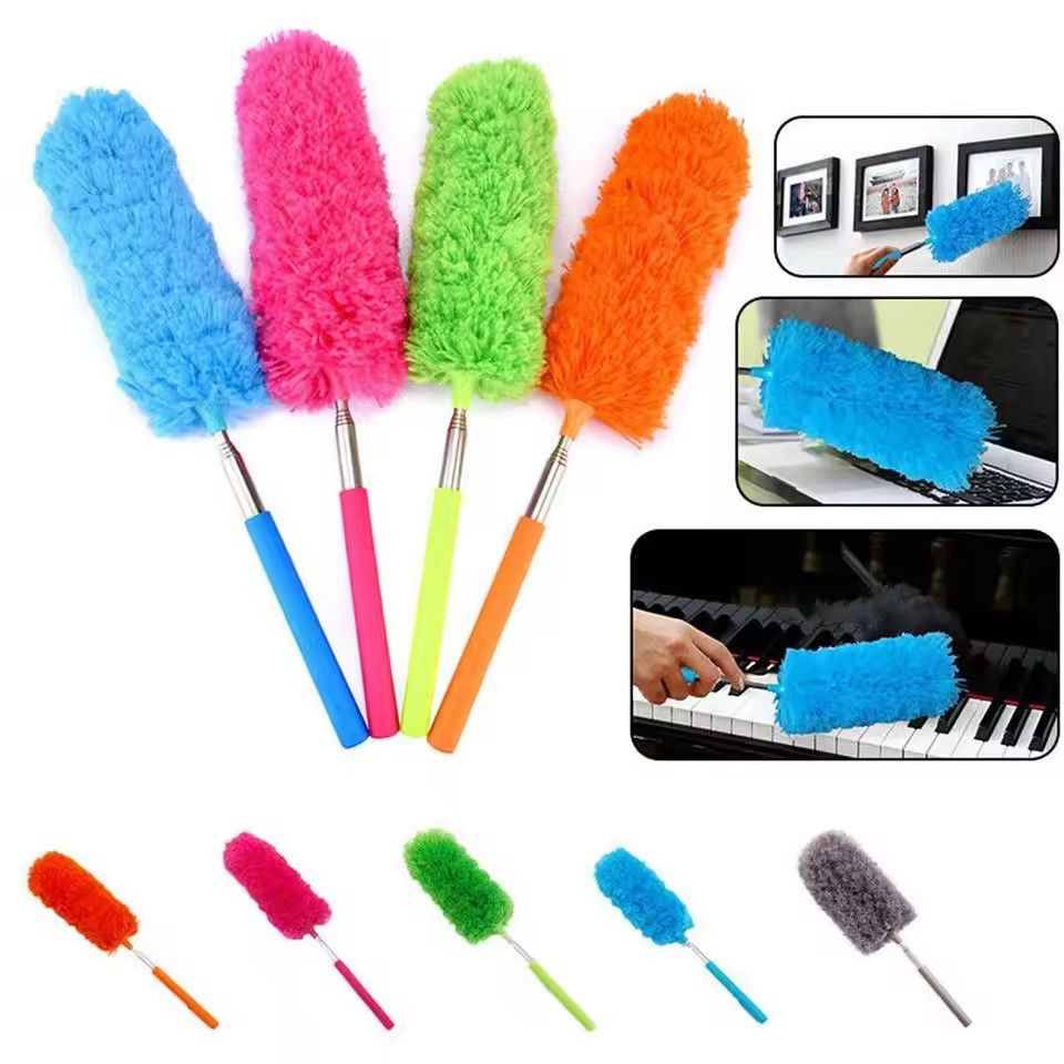Feather Duster Long Telescopic Duster Magic Static Duster Brush 80cm Extendable Portable Mini Durable Washable