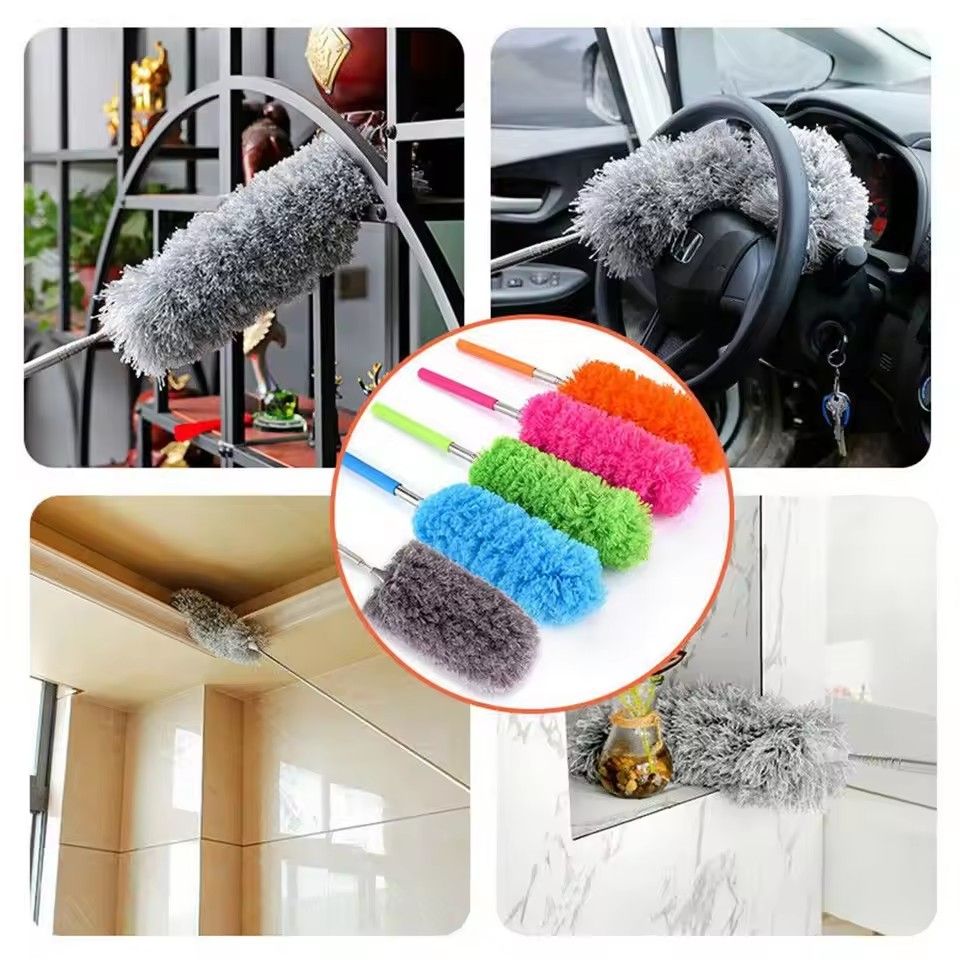 Feather Duster Long Telescopic Duster Magic Static Duster Brush 80cm Extendable Portable Mini Durable Washable