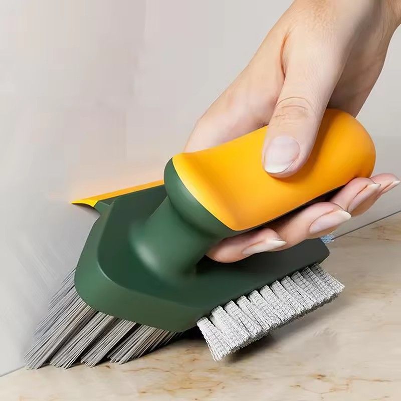 4 In 1 V-Shape Scrubber Brush Kitchen Bathroom Tile Floor Gap Cleaning Brush Window Groove Wall Corner Toilet Brushes Tools