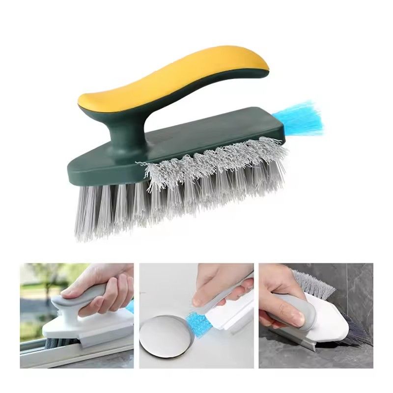 4 In 1 V-Shape Scrubber Brush Kitchen Bathroom Tile Floor Gap Cleaning Brush Window Groove Wall Corner Toilet Brushes Tools