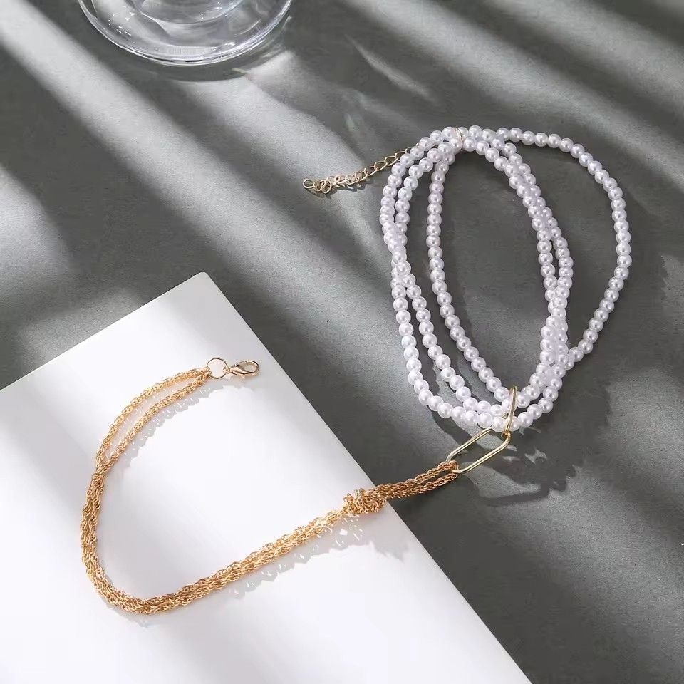 Vienkim Elegant White Imitation Pearl Choker Necklace Round Pearl Wedding Necklace for Women Charm Fashion Jewelry 2025