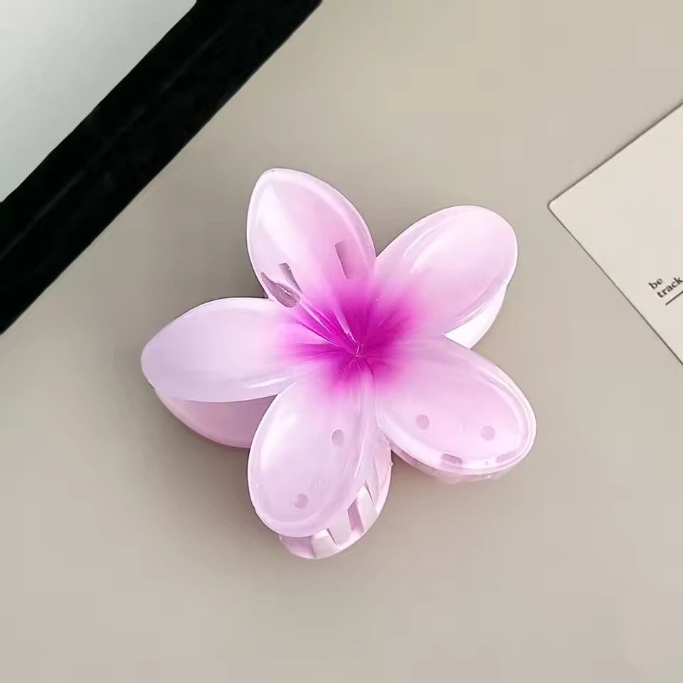 2024 New Vacation Egg Flower Hair Clips Hawaii Beach Claws Bohemian Hairpin for Girls