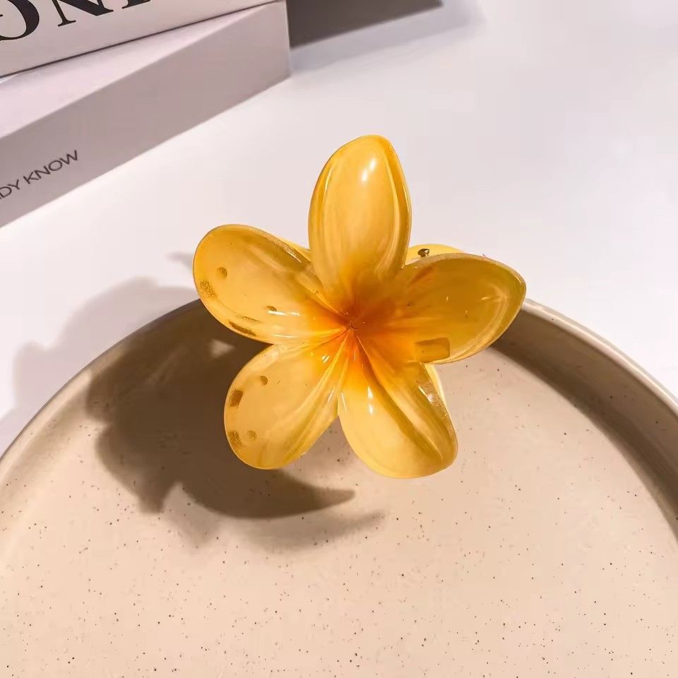 2024 New Vacation Egg Flower Hair Clips Hawaii Beach Claws Bohemian Hairpin for Girls