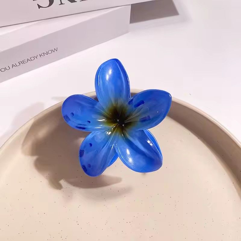 2024 New Vacation Egg Flower Hair Clips Hawaii Beach Claws Bohemian Hairpin for Girls