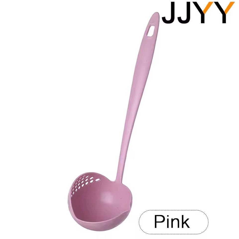 The 2 in 1 Kitchen Spoon Spoon Long handle Plastic Colander Filter Tableware Hot Pot Spoon
