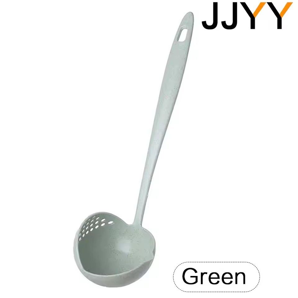 The 2 in 1 Kitchen Spoon Spoon Long handle Plastic Colander Filter Tableware Hot Pot Spoon