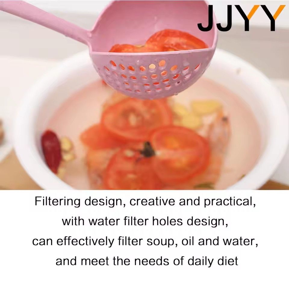 The 2 in 1 Kitchen Spoon Spoon Long handle Plastic Colander Filter Tableware Hot Pot Spoon