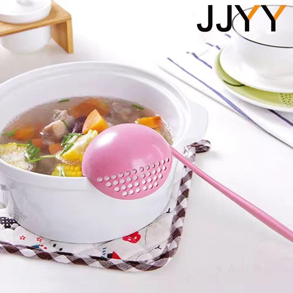 The 2 in 1 Kitchen Spoon Spoon Long handle Plastic Colander Filter Tableware Hot Pot Spoon