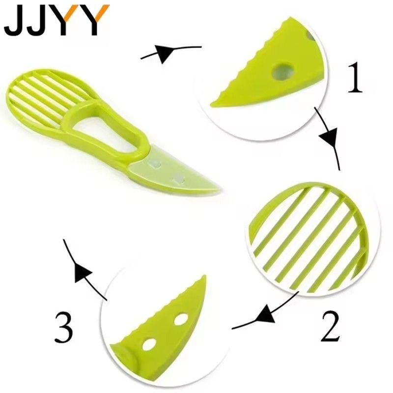 Multifunctional Avocado Cutter Corer Butter Fruit Slicer Peeler Pulp Separator Plastic Knife Kitchen Tools Gadgets Accessories