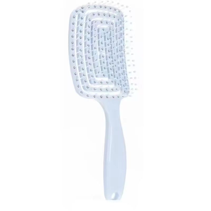 1Pcs Elastic Massage Comb Hollow Out Hair Brush Scalp Massage Combs Hair Styling Detangler Fast Blow Drying Detangling Tool
