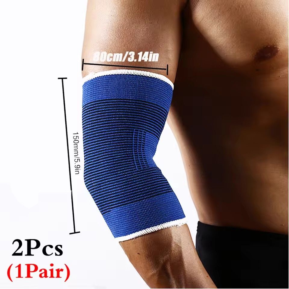 1Pair Elasticated Knee Blue Knee Pads Knee Support Brace Leg Arthritis Injury GYM Sleeve Elasticated Bandage Ankle Brace Support