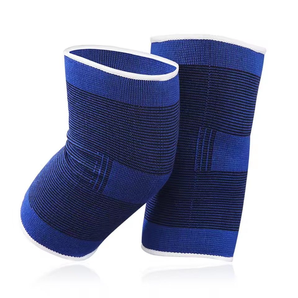 1Pair Elasticated Knee Blue Knee Pads Knee Support Brace Leg Arthritis Injury GYM Sleeve Elasticated Bandage Ankle Brace Support