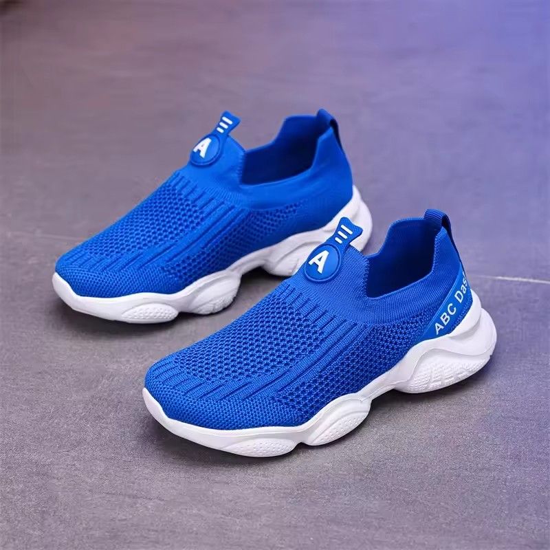 New Children Casual Shoes Breathable Knit Sneakers for Kids Slip Ons Running Shoes Boys Lightweight Comfortable Walking Shoes