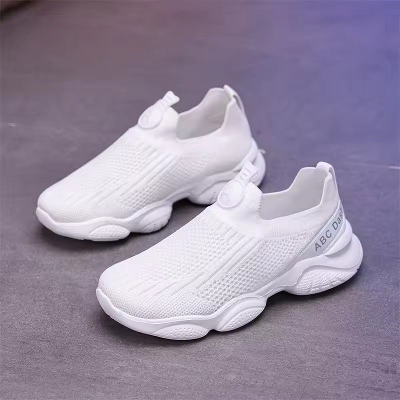 New Children Casual Shoes Breathable Knit Sneakers for Kids Slip Ons Running Shoes Boys Lightweight Comfortable Walking Shoes