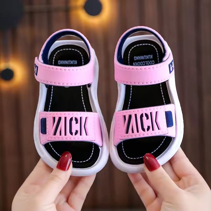 Summer Boys Girls Sandals Children Antiskid Wearproof Beach Sandals Cartoon Infant Toddler Shoes Soft Sole Kids Student Shoes