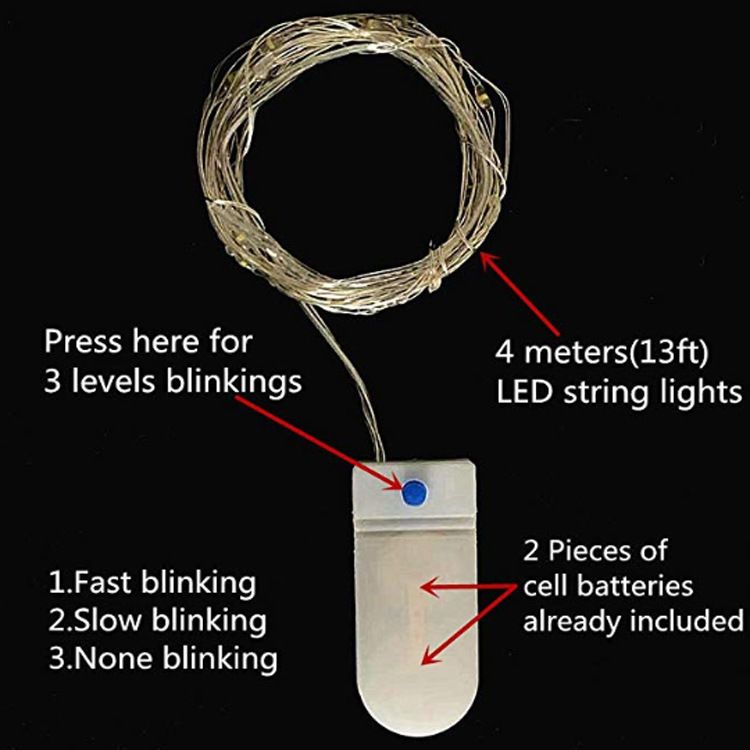 Multifunctional LED decorative light string / Halloween LED copper wire light string Multifunctional flashing light flower cake colorful gift box star string light battery copper wire light