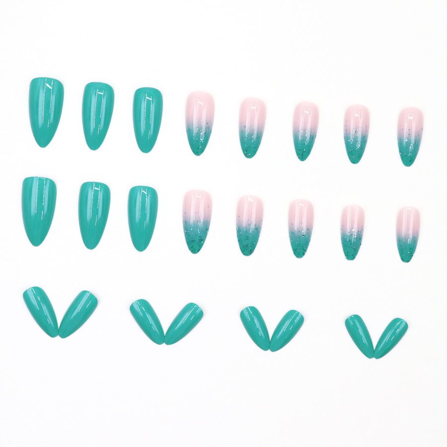 Simple and dreamy purple wash nail art, pure desire girl temperament, fashionable almond-shaped, eco-friendly wearable nail