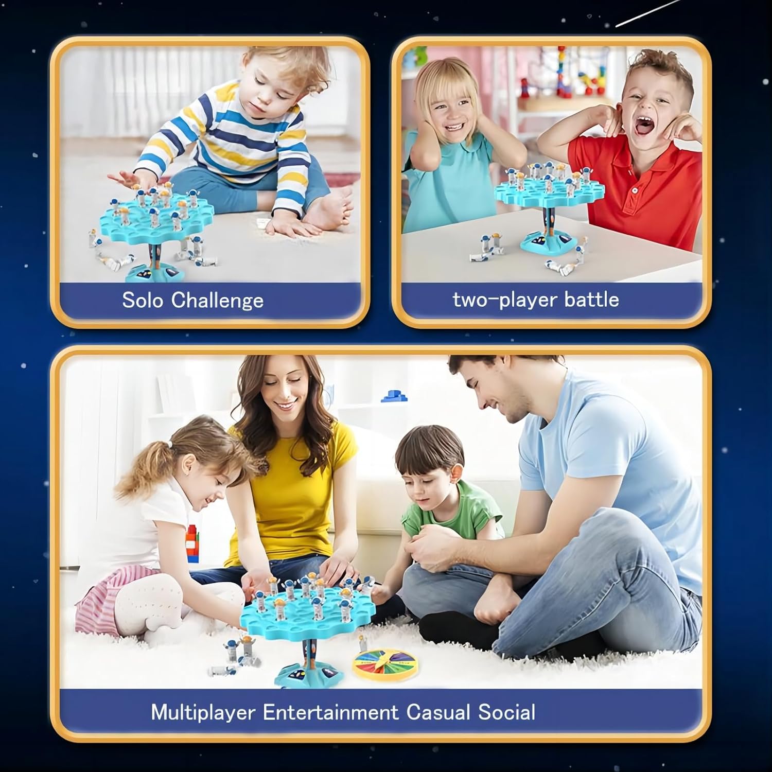 60Pcs  Astronaut Balance Game，Balance Board Game，Two-Player Balanced Tree Board Game, Montessori Astronaut Balance Tree Educational Toys, Children Desktop Game Gift for Boys Girls