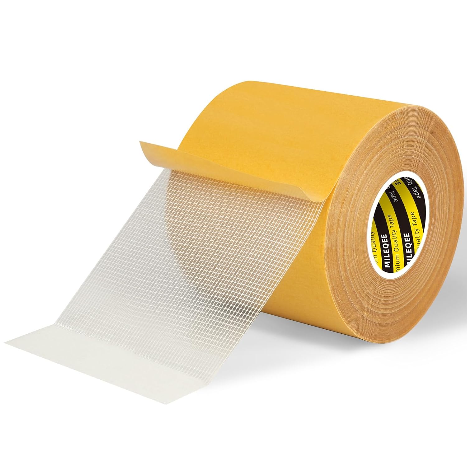5cmx 20m Double Sided Tape Strong and Tough,  Universal High Tack Strong Wall Adhesive with Fiberglass Mesh, Super Sticky Resistente Clear Tape, Easy Use Mounting Tape，Multipurpose Removable Residue-F