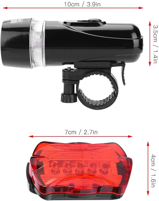 Non rechargeable Bike Light Set Bike Headlight and Taillight Quick Release Super Bright LED Lights for Road Bike Mountain Bicycle