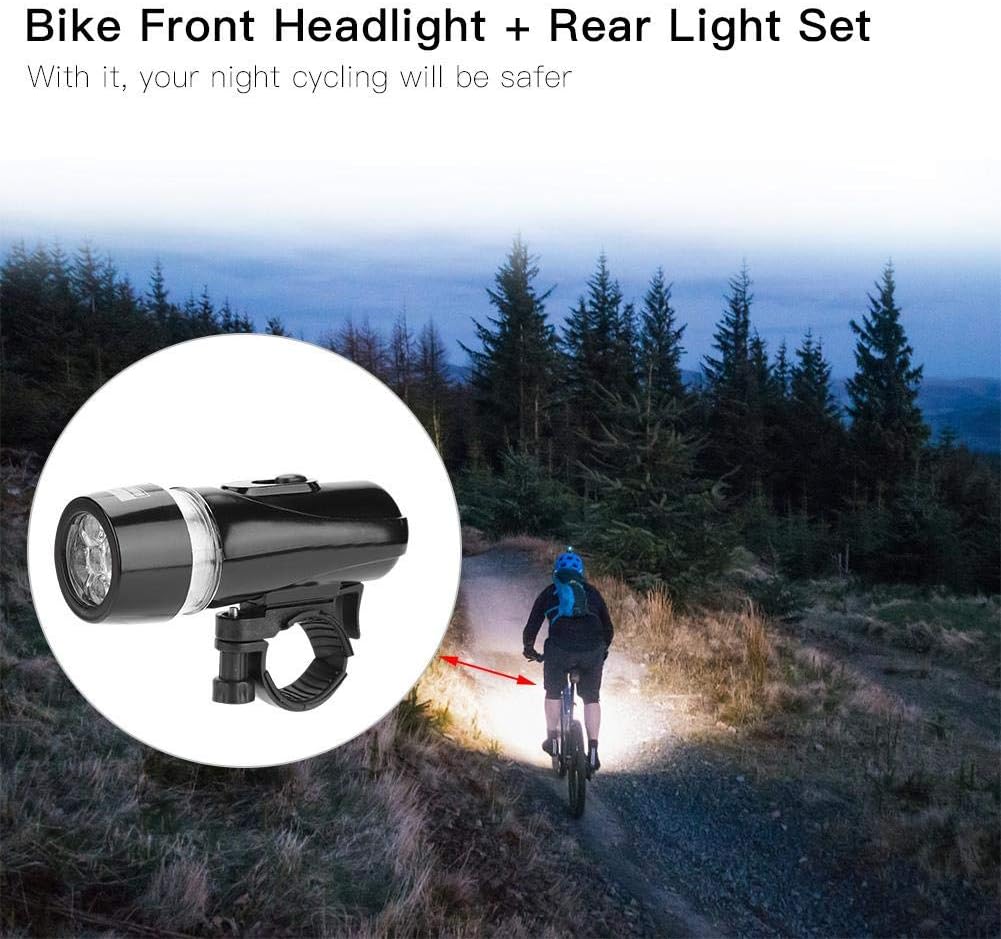 Non rechargeable Bike Light Set Bike Headlight and Taillight Quick Release Super Bright LED Lights for Road Bike Mountain Bicycle