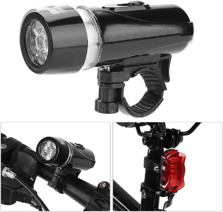 Non rechargeable Bike Light Set Bike Headlight and Taillight Quick Release Super Bright LED Lights for Road Bike Mountain Bicycle