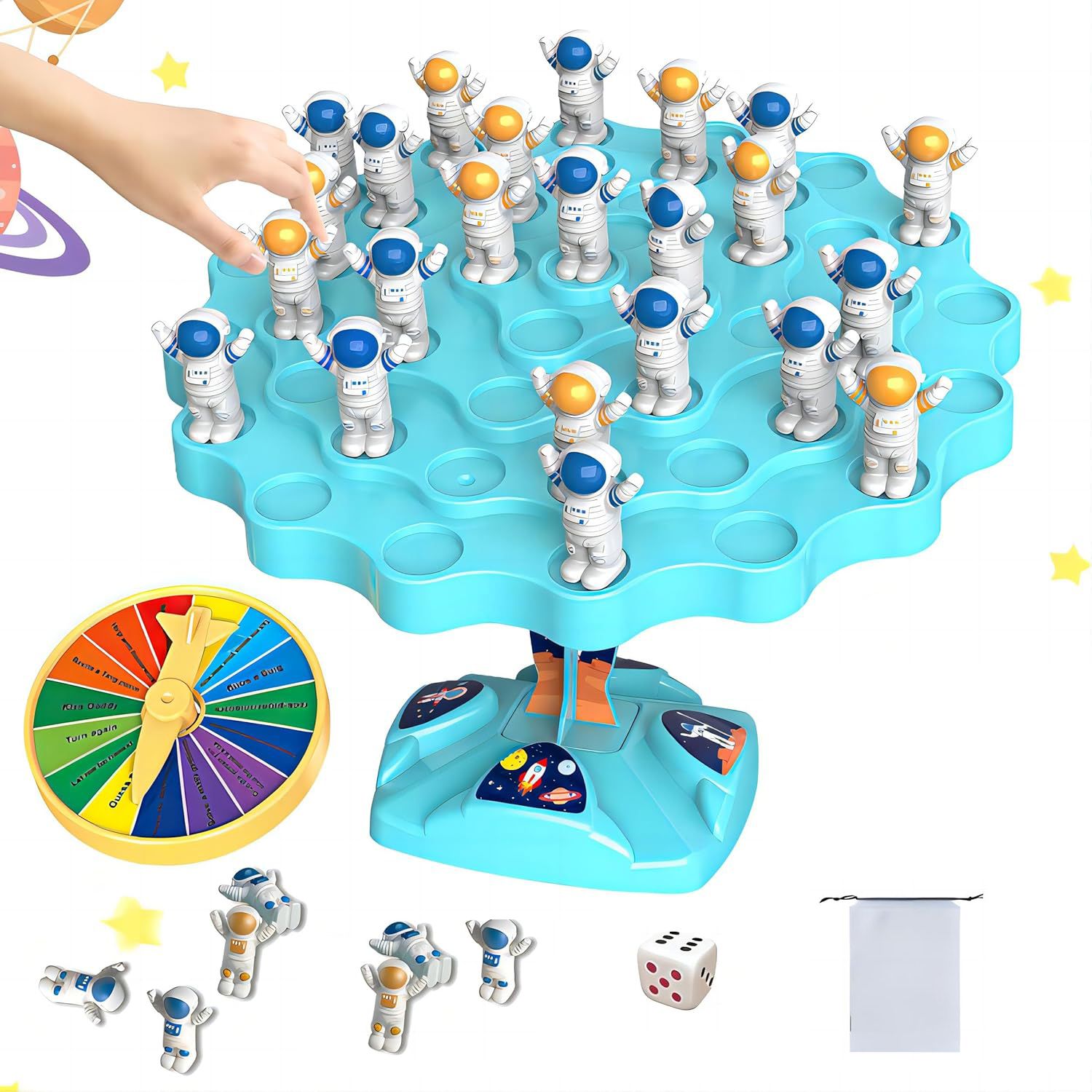 60Pcs  Astronaut Balance Game，Balance Board Game，Two-Player Balanced Tree Board Game, Montessori Astronaut Balance Tree Educational Toys, Children Desktop Game Gift for Boys Girls