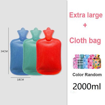 2L  Hot Water Bottle Bag Thick Rubber Warm Set hot Water Bag Hand Warmer Warm Water Bag