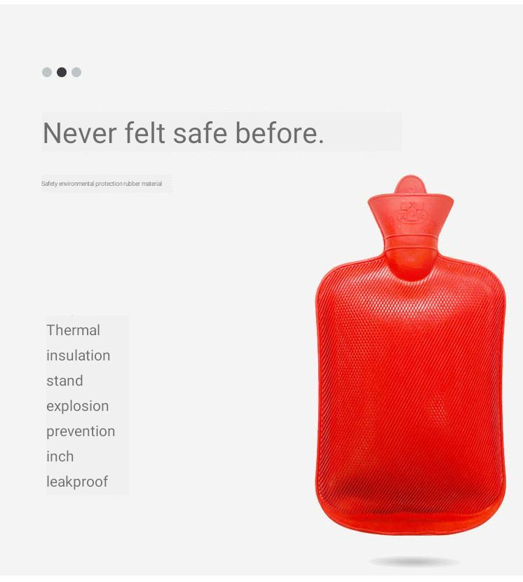 2L  Hot Water Bottle Bag Thick Rubber Warm Set hot Water Bag Hand Warmer Warm Water Bag