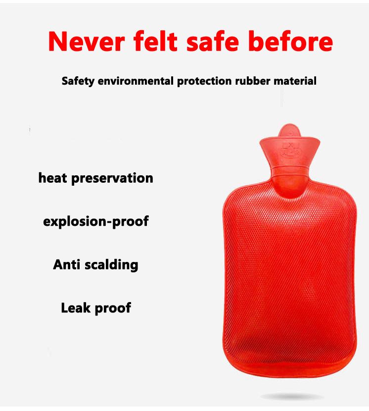 2L  Hot Water Bottle Bag Thick Rubber Warm Set hot Water Bag Hand Warmer Warm Water Bag