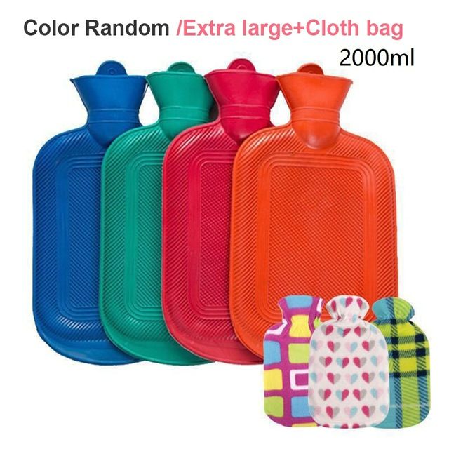 2L  Hot Water Bottle Bag Thick Rubber Warm Set hot Water Bag Hand Warmer Warm Water Bag