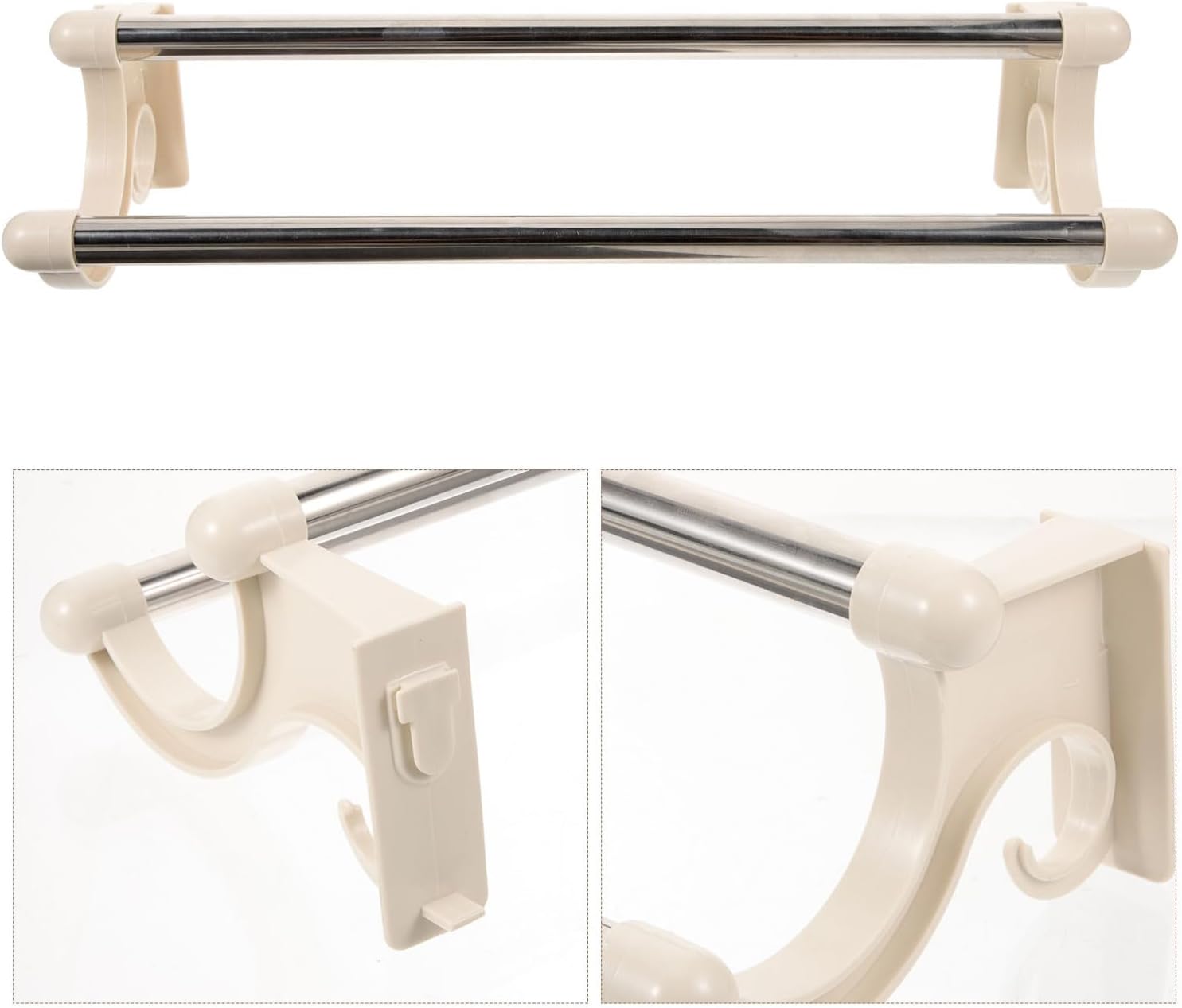 1 pcs 55cm self adhesive Double layer bathroom Towel Rack ， Stainless Steel Wall Mount Towel Rack ，Bar Stainless Steel Towel Rack，toilet rack Storage